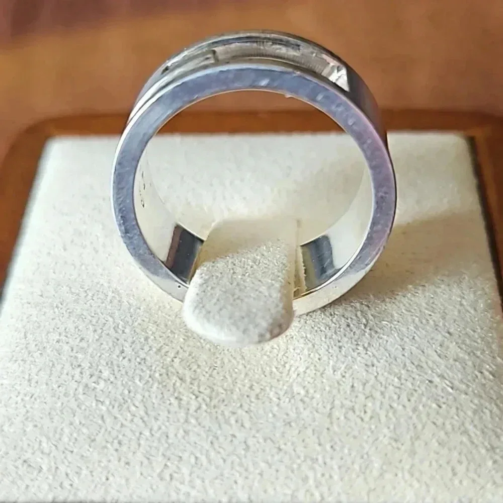 Gucci G Logo 925 Sterling Silver Ring, Size 6.5 - Picture 2 of 4